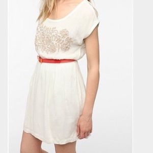 Off the shoulder white dress